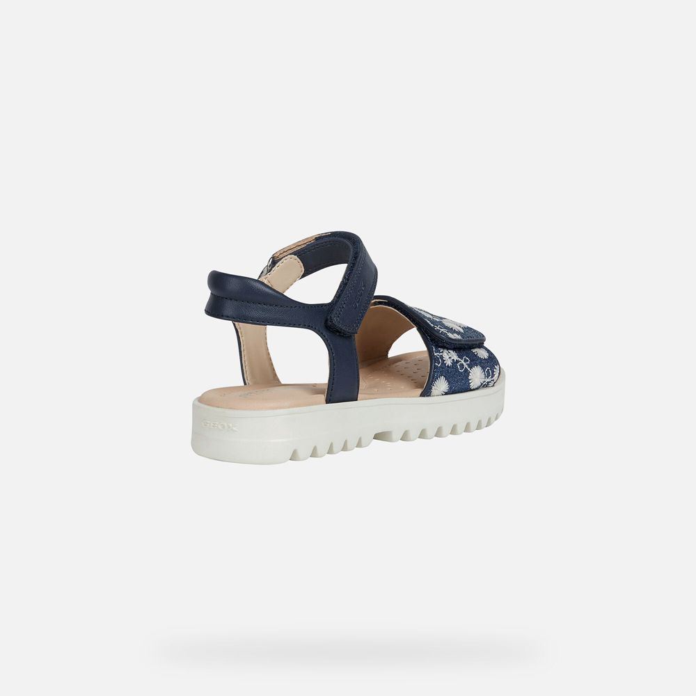 Sandalias Geox Menina Azul Marinho - Coralie - ROIKS8529